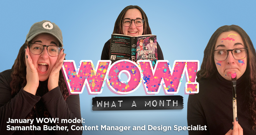 Coal Creative - Wow, What a month! December WOW! model: Samantha Bucher, Content Manager and Design Specialist