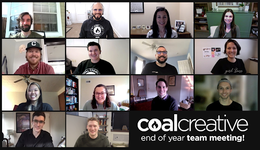 The Coal Creative end of year meeting featured a virtual session with Jess Cronauer from Leadership Northeast.