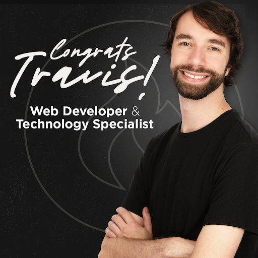 Congrats Travis! Web Developer & Technology Specialist